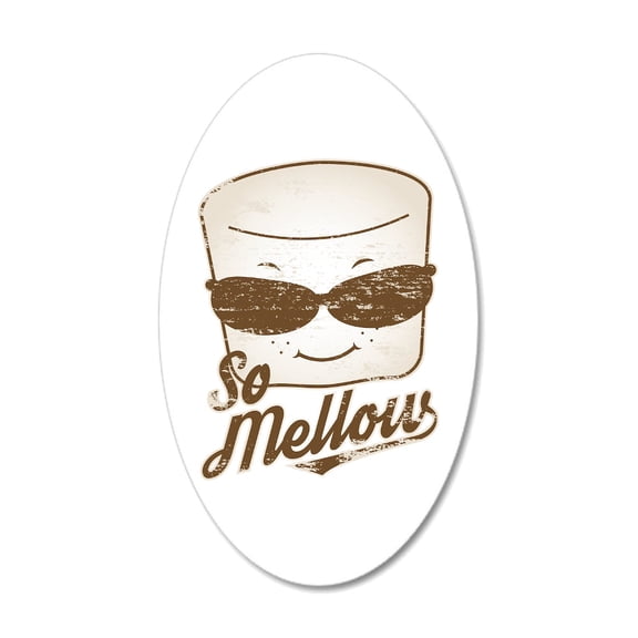 CafePress - Marsh Mellow - 35x21 Oval Wall Decal