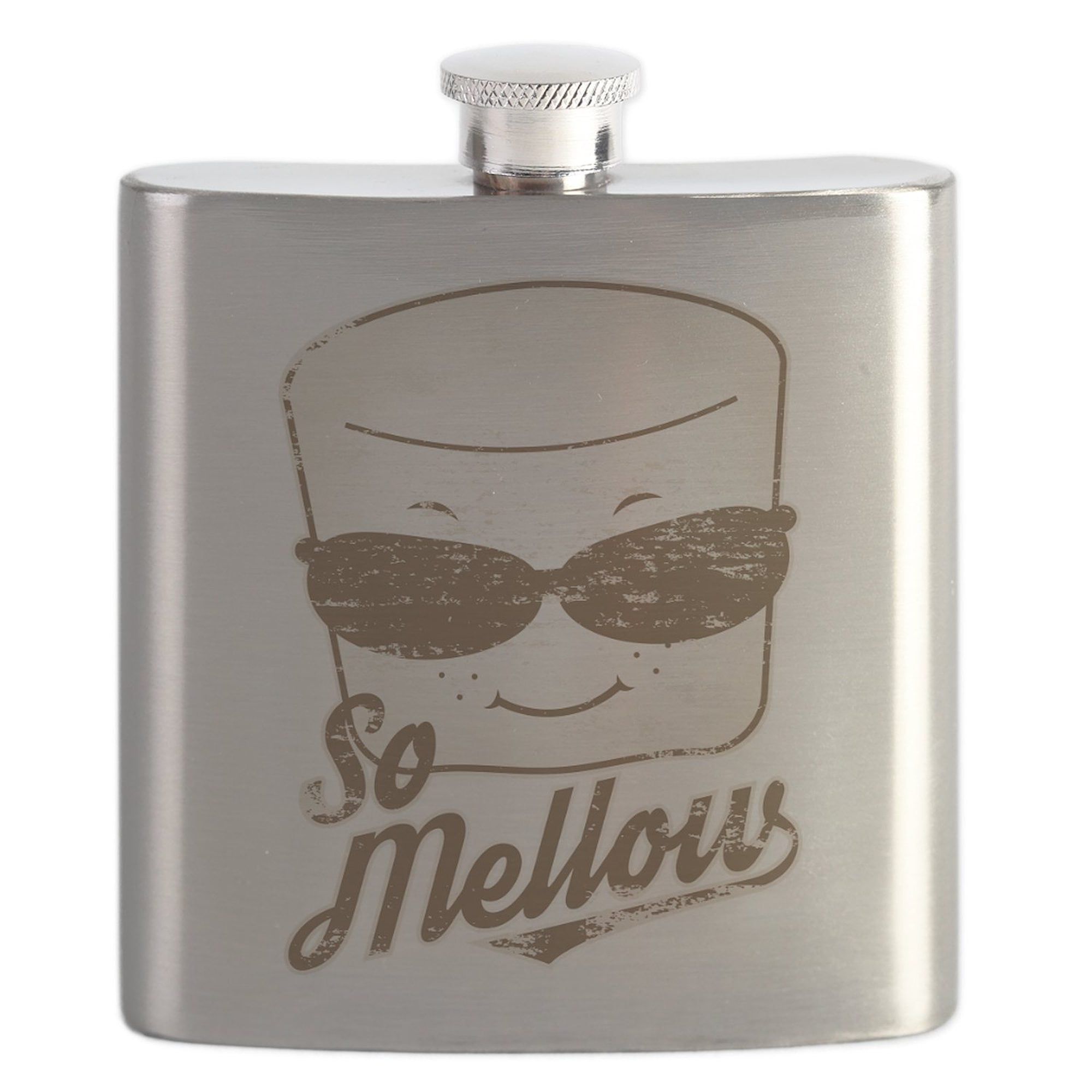 CafePress Marsh Mellow Flask Stainless Steel Flask, 6oz Drinking