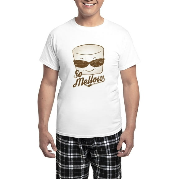 CafePress - Marsh Mellow Men's Light Pajamas - Men's Light Loose Fit Cotton Pajama Set