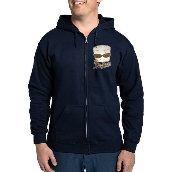 CafePress - Marsh Mellow Zip Hoodie (Dark) - Zip Hoodie, Classic Hooded Sweatshirt with Metal Zipper