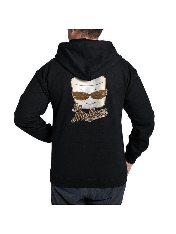 - Marsh Mellow Zip Hoodie (Dark) - Zip Hoodie, Classic Hooded Sweatshirt with Metal Zipper
