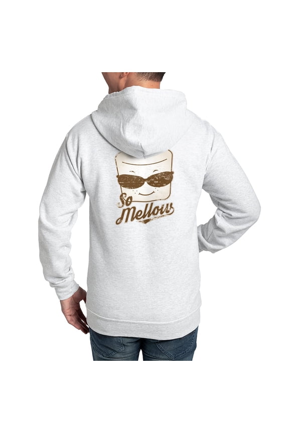 - Marsh Mellow Zip Hoodie - Zip Hoodie, Classic Hooded Sweatshirt with Metal Zipper