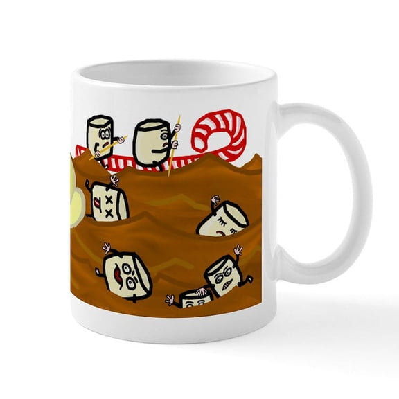 CafePress - Marshmallows Drowning In Hot Chocolate Mug - 11 oz Ceramic Mug - Novelty Coffee Tea Cup