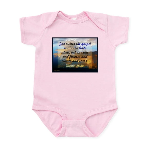 CafePress - Martin Luther On Nature Body Suit - Baby Light Bodysuit, Size Newborn - 24 Months