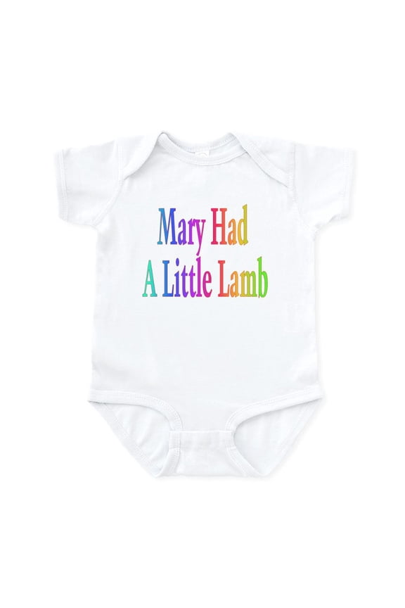 - Mary Had A Little Lamb Infant Bodysuit - Baby Light Bodysuit, Size Newborn - 24 Months