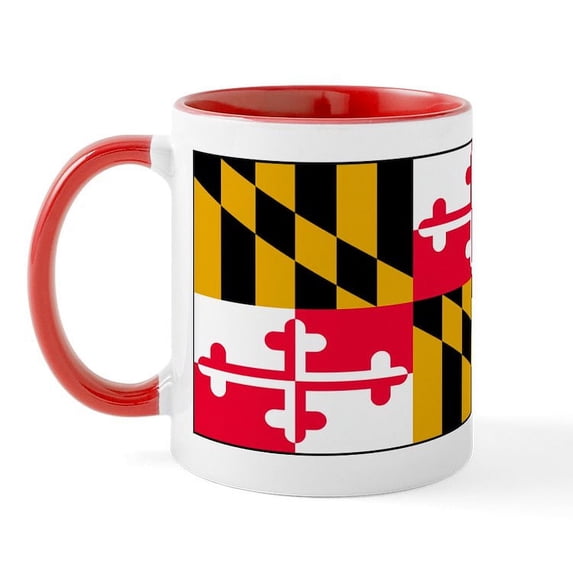 CafePress - Maryland Blank Flag Mug - 11 oz Ceramic Mug - Novelty Coffee Tea Cup