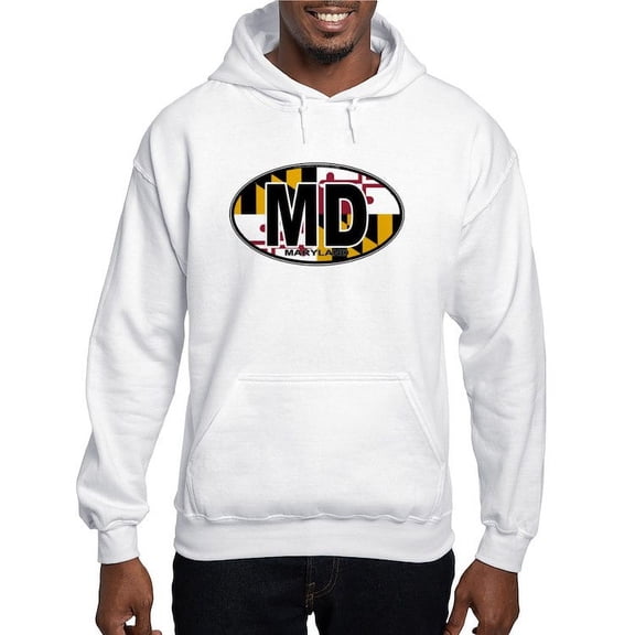 CafePress - Maryland MD Oval (W/Flag) Hooded Sweatshirt - Pullover Hoodie, Hooded Sweatshirt