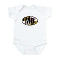 thumbnail image 1 of CafePress - Maryland MD Oval (W/Flag) Infant Bodysuit - Baby Light Bodysuit, Size Newborn - 24 Months, 1 of 4