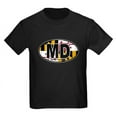 thumbnail image 1 of CafePress - Maryland MD Oval (W/Flag) Kids Dark T Shirt - Dark T-Shirt Kids XS-XL, 1 of 4