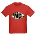 thumbnail image 1 of CafePress - Maryland MD Oval (W/Flag) Kids Dark T Shirt - Dark T-Shirt Kids XS-XL, 1 of 4
