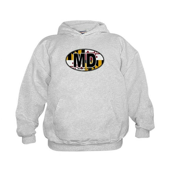 CafePress - Maryland MD Oval (W/Flag) - Kids Hooded Sweatshirt, Classic Hoodie