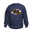 thumbnail image 1 of CafePress - Maryland MD Oval (W/Flag) Kids Sweatshirt - Kids Sweatshirt, Youth Crew Neck Sweatshirt, 1 of 4