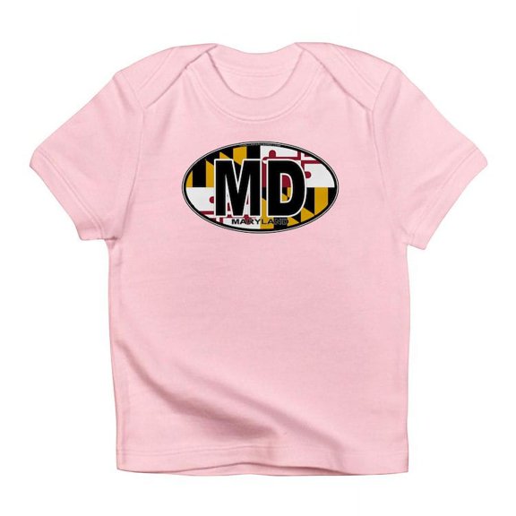 CafePress - Maryland MD Oval (W/Flag) T Shirt - Infant T-Shirt