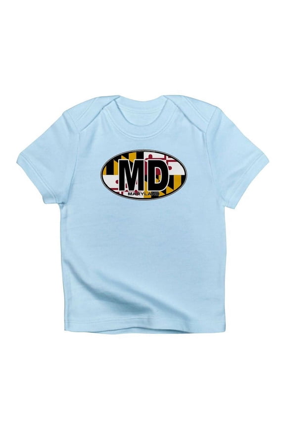 - Maryland MD Oval (W/Flag) T Shirt - Infant T-Shirt