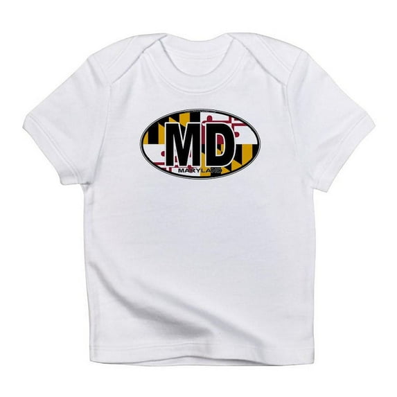 CafePress - Maryland MD Oval (W/Flag) T Shirt - Infant T-Shirt
