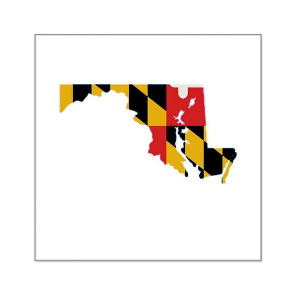 CafePress - Maryland Stripe Custom Design Rectangle Sticker - Square Sticker 3" x 3"