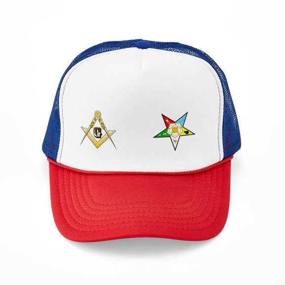 CafePress - Masonic Eastern Star - Adjustable Unisex Printed Trucker Hat with Mesh Back