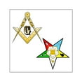 thumbnail image 1 of CafePress - Masonic Eastern Star Glas Square Sticker 3 X 3 - Square Sticker 3" x 3", 1 of 1