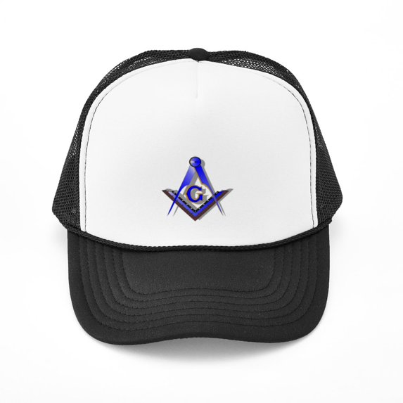CafePress - Masonic Square And Compass - Adjustable Unisex Printed Trucker Hat with Mesh Back