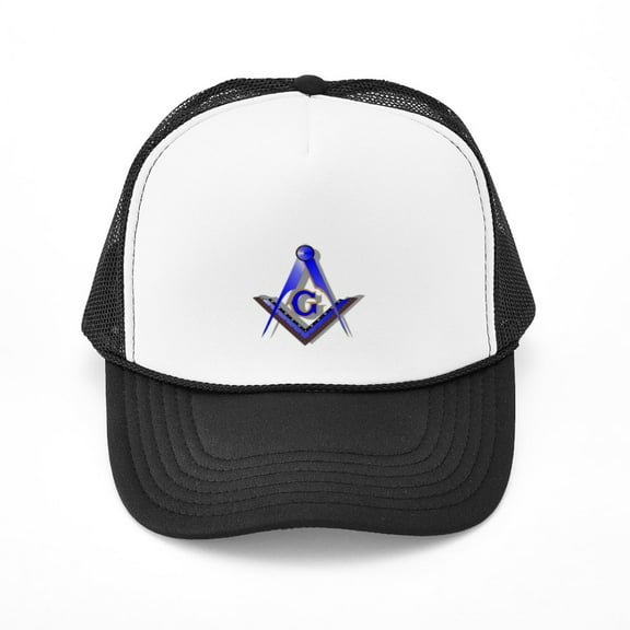 CafePress - Masonic Square And Compass - Adjustable Unisex Printed Trucker Hat with Mesh Back