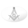 thumbnail image 1 of CafePress - Masonic Symbol Oval Sticker - Sticker (Oval), 1 of 1