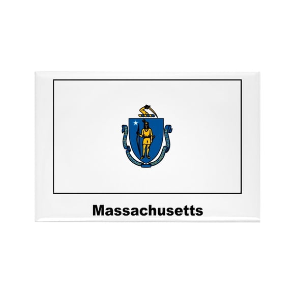 CafePress - Massachusetts State Flag - Rectangle Magnet, 2"x3" Refrigerator Magnet