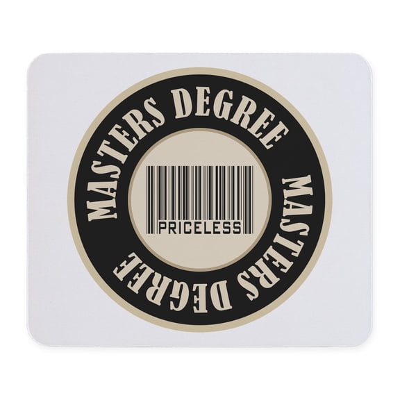CafePress - Masters Degree Priceless Bar Code Mousepad - Non-slip Rubber Mousepad, Gaming Mouse Pad