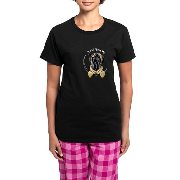 CafePress - Mastiff IAAM Pajamas - Women's Short Sleeve Print T-Shirt and Pants Dark Cotton Pajama Set