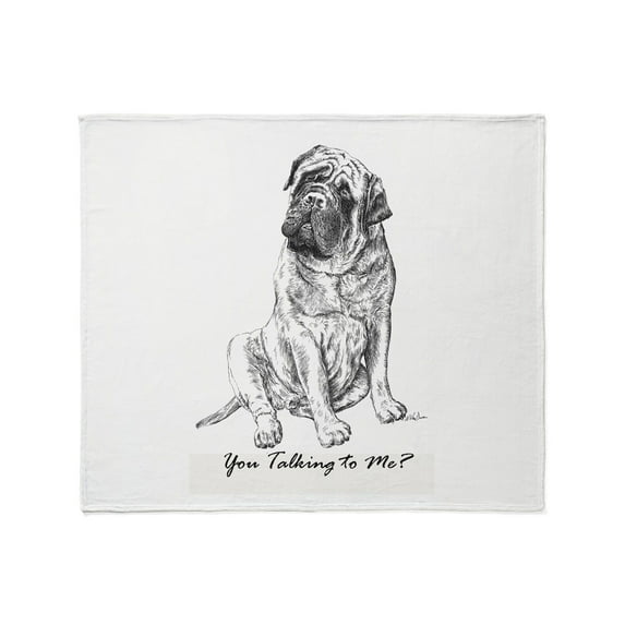 CafePress - Mastiff You Talkin To Me? Throw Blanket - Soft Fleece Throw Blanket, 50"x60" for All Ages