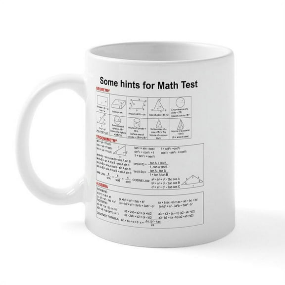 CafePress - Math Equations Mug Mugs - 11 oz Ceramic Mug - Novelty Coffee Tea Cup