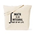 thumbnail image 1 of CafePress - Math Is An Integral Part Of My Life Tote Bag - Unisex Canvas Tote Bag, Beige, 1-Piece, 1 of 7