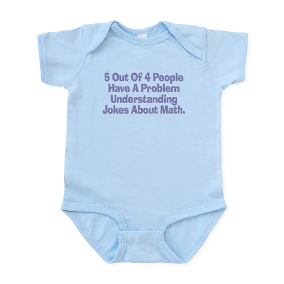 CafePress - Math Jokes Infant Bodysuit - Baby Light Bodysuit, Size Newborn - 24 Months