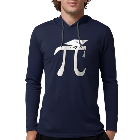 CafePress - Math Pi Graduate Long Sleeve T Shirt - Mens Hooded Shirt