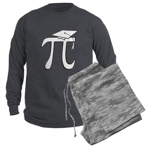 CafePress - Math Pi Graduate - Men's Long Sleeve Charcoal Pajama Set