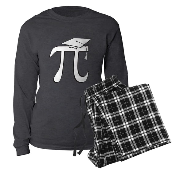 CafePress - Math Pi Graduate - Women's Long Sleeve Charcoal Gray Pajamas