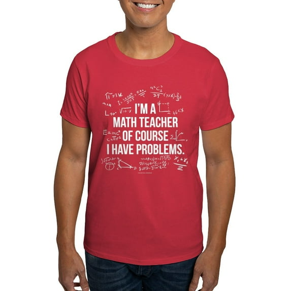 CafePress - Math Teacher Problems T Shirt - Men's Classic Graphic Cotton T-Shirt