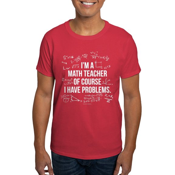 CafePress - Math Teacher Problems T Shirt - Men's Classic Graphic Cotton T-Shirt
