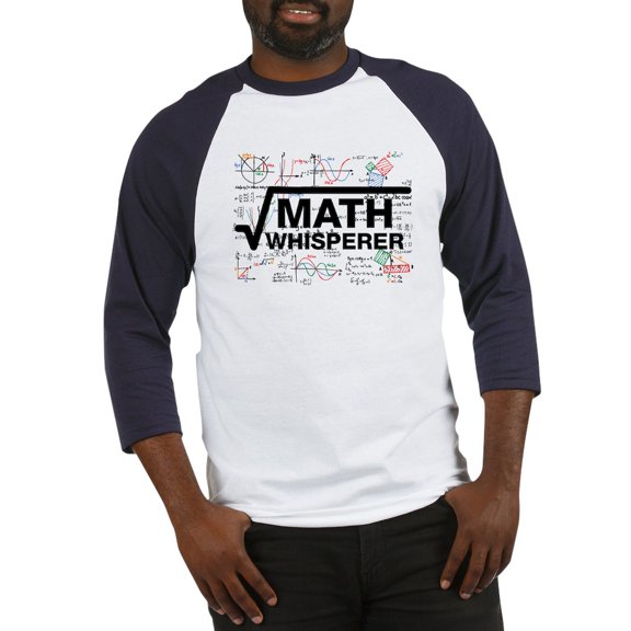 CafePress - Math Whisperer Baseball Jersey - Cotton Baseball Jersey, 3/4 Raglan Sleeve Shirt