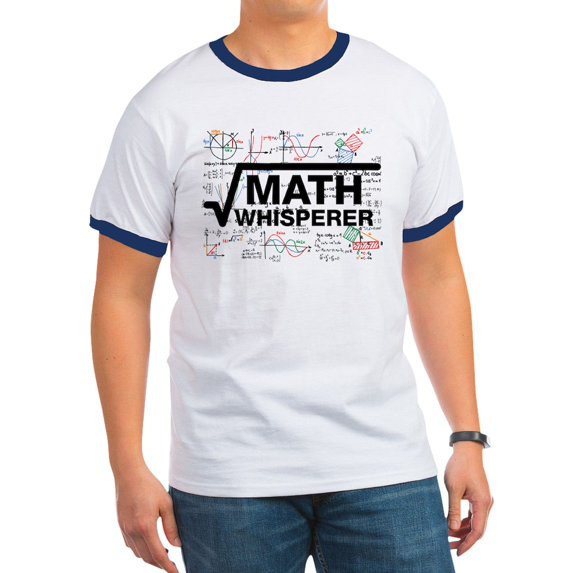 CafePress - Math Whisperer T Shirt - 100% Cotton Ringed T-Shirt