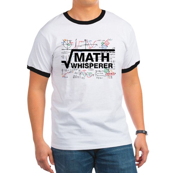 CafePress - Math Whisperer T Shirt - 100% Cotton Ringed T-Shirt