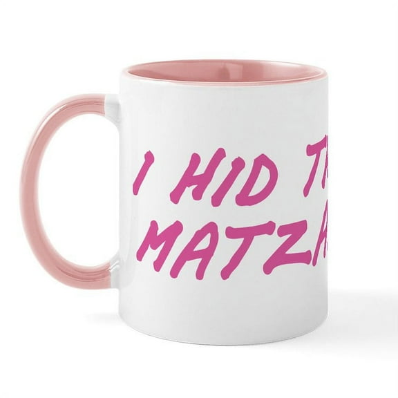 CafePress - Matzah Pink Mug - 11 oz Ceramic Mug - Novelty Coffee Tea Cup