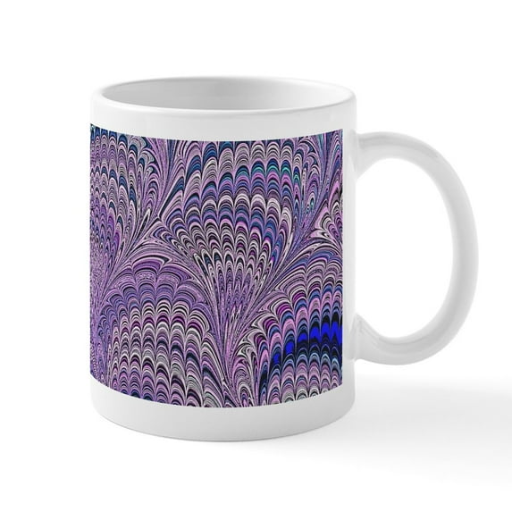 CafePress - Mauve Fanfair Mugs - 11 oz Ceramic Mug - Novelty Coffee Tea Cup