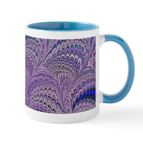 CafePress - Mauve Fanfair Mugs - 11 oz Ceramic Mug - Novelty Coffee Tea Cup