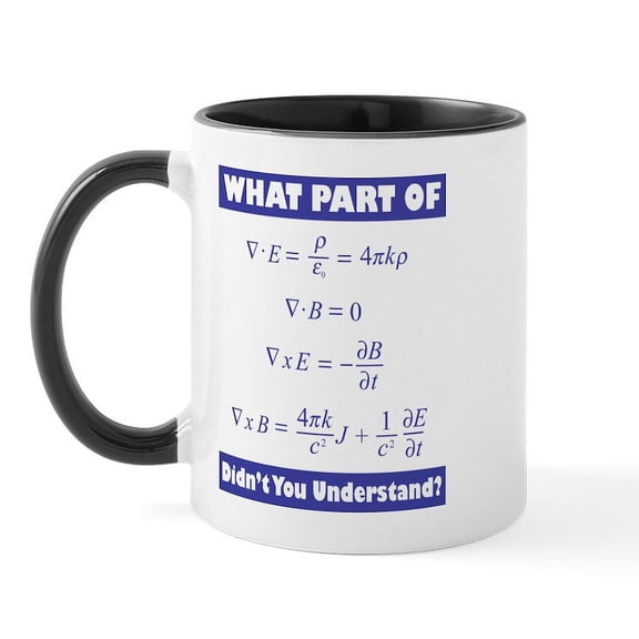 CafePress - Maxwell's Equations Mug - 11 oz Ceramic Mug - Novelty Coffee Tea Cup