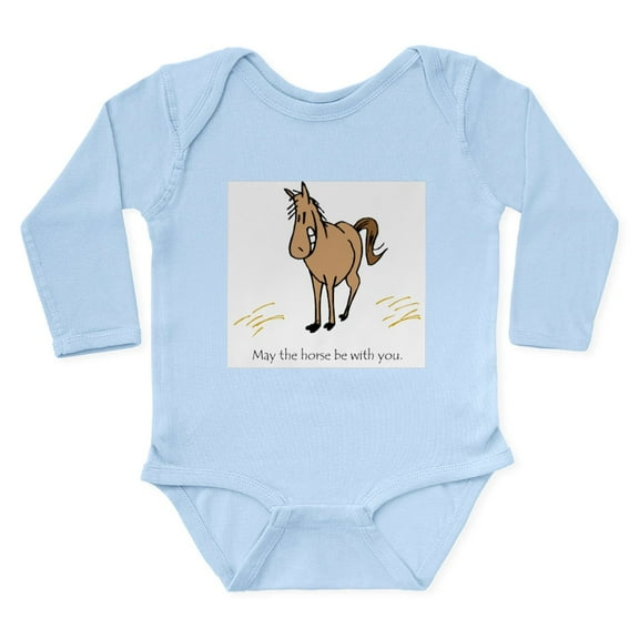 CafePress - May The Horse Be With You Body Suit - Long Sleeve Cotton Baby Bodysuit