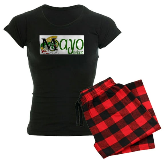 CafePress - Mayoillum - Women's Short Sleeve Print T-Shirt and Pants Dark Cotton Pajama Set