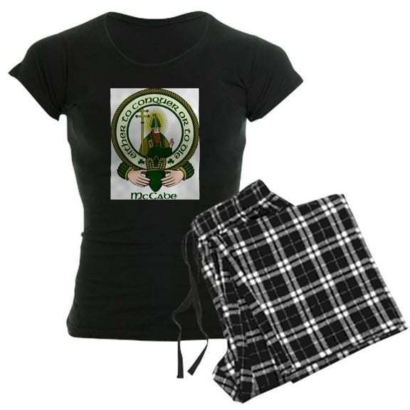 CafePress - Mccabe Clan Motto Pajamas - Women's Short Sleeve Print T-Shirt and Pants Dark Cotton Pajama Set