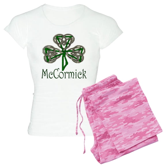 CafePress - Mccormick Shamrock Women's Light Pajamas - Women's Short Sleeve Print T-Shirt and Pants Light Cotton Pajama Set