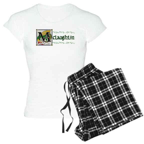 CafePress - Mclaughlin Celtic Dragon Women's Light Pajamas - Women's Short Sleeve Print T-Shirt and Pants Light Cotton Pajama Set