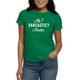 thumbnail image 1 of CafePress - Me? Sarcastic? Never. Women's Classic T Shirt - Women's Traditional Fit Dark T-Shirt, 1 of 4
